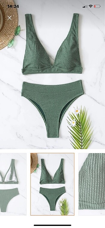 xs Beden haki Renk Bikini takımı