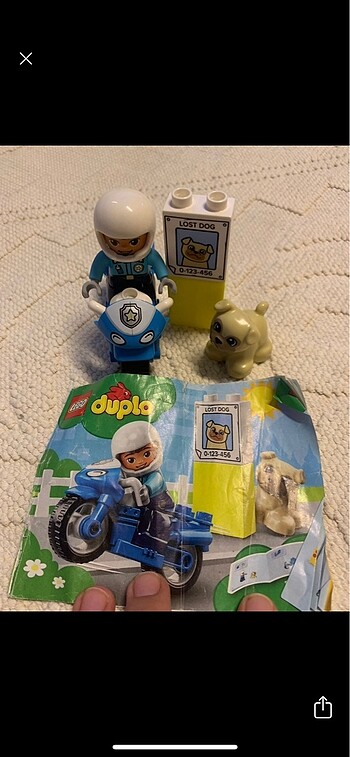 Lego duplo kurtarma polis motosikleti