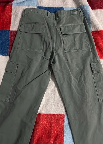Pull and Bear Yeşil Kargo Pantolon