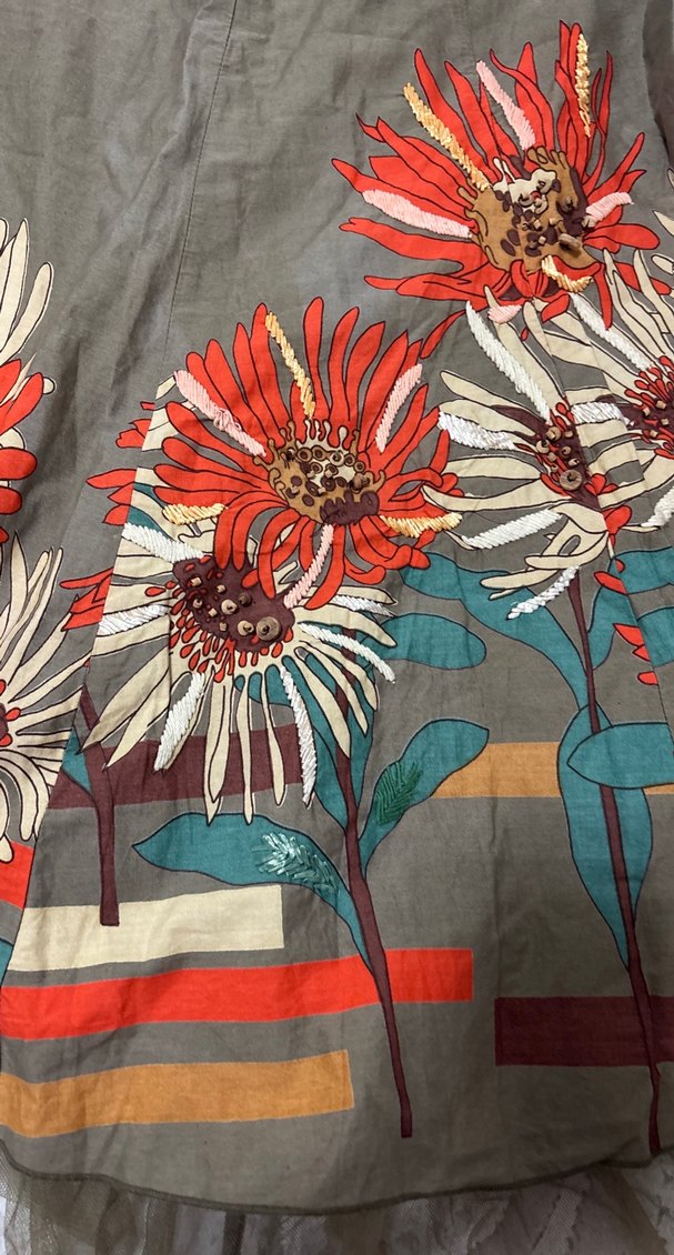 Bohem Çiçek Desenli Uzun Etek - Görsel 2