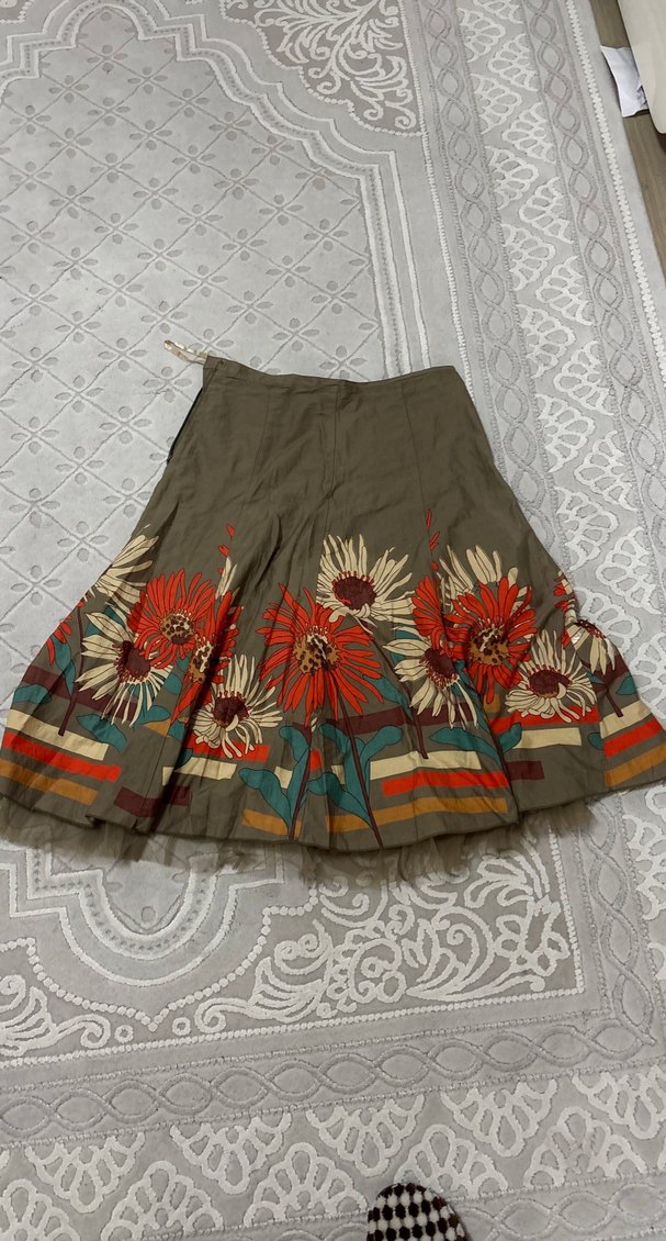 Bohem Çiçek Desenli Uzun Etek - Görsel 3