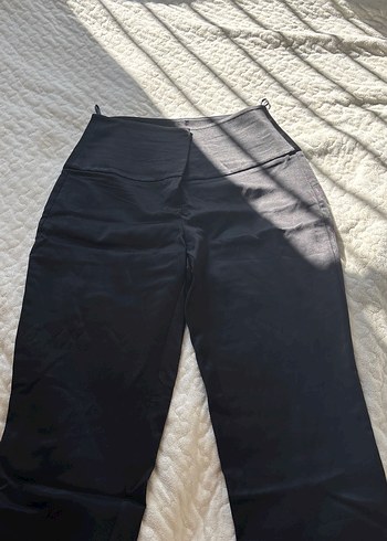 Adil ışık Siyah Kadın Midi saten Tayt - Görsel 2