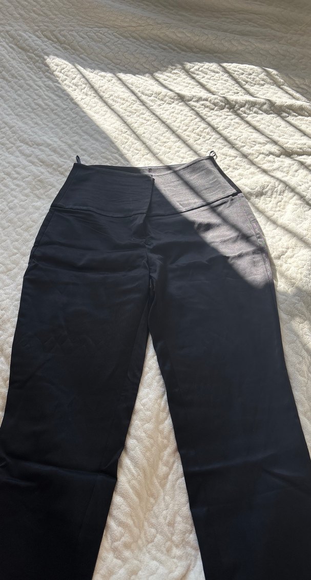 Adil ışık Siyah Kadın Midi saten Tayt - Görsel 2