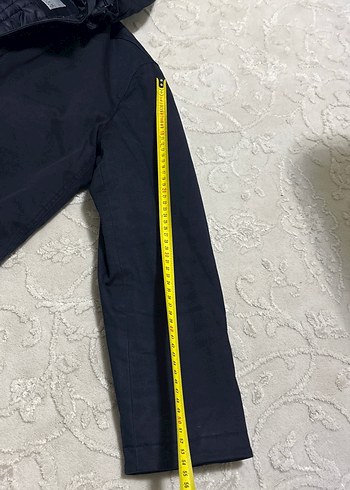 Erkek Lacivert Midi Fermuarlı Kaban - Görsel 3