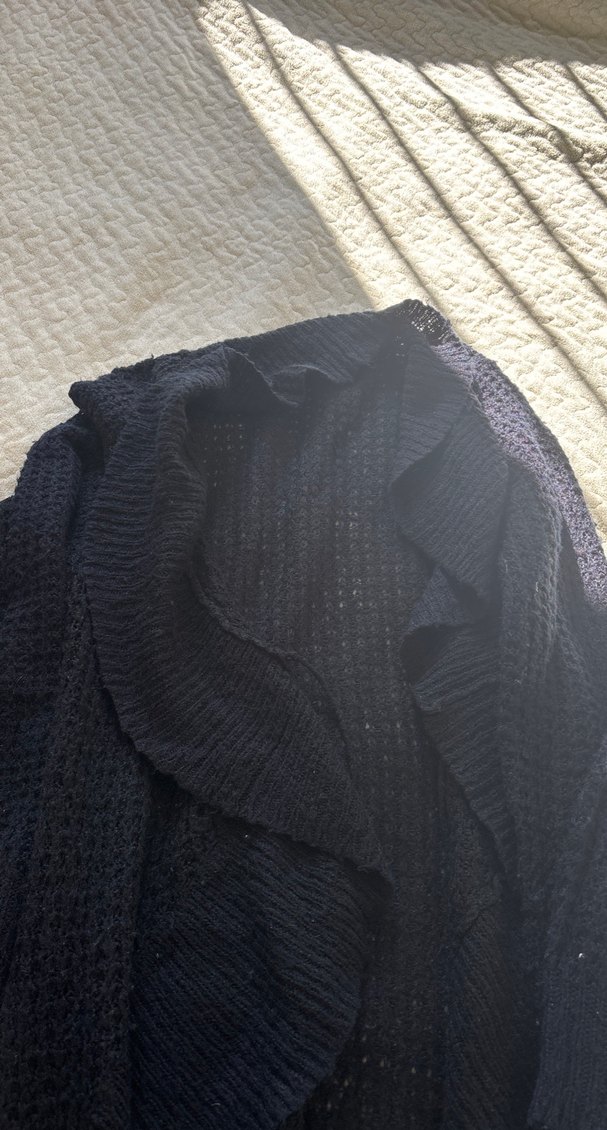 Siyah Triko Uzun Kadın Hırka sevenhill marka - Görsel 2