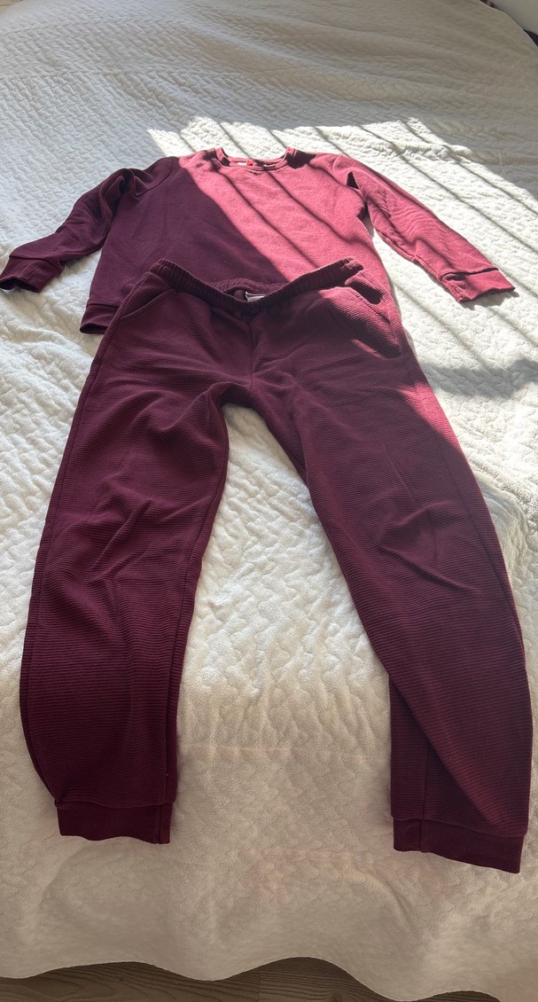 Bordo Hamile ve Emzirme Pijama Takımı - Görsel 2