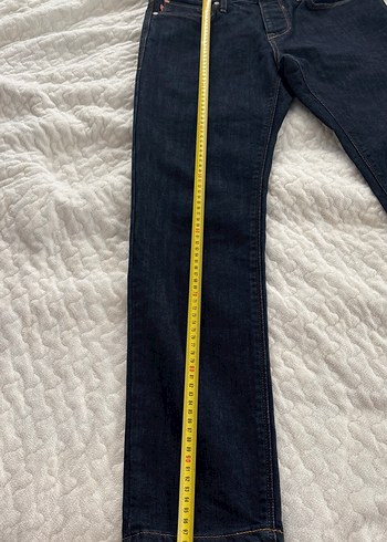 Düğmeli Lacivert erkek Denim Pantolon - Görsel 6