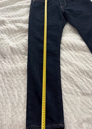 Düğmeli Lacivert erkek Denim Pantolon - Görsel 7