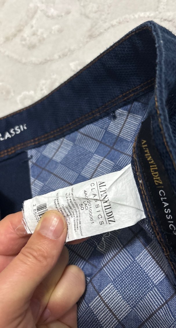 Lacivert Kemerli Regular Fit Erkek Kot Pantolon - Görsel 4