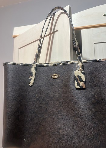 Kahverengi  Desenli Deri Kadın Çanta - Görsel 6