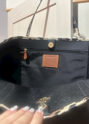 Kahverengi  Desenli Deri Kadın Çanta - Görsel 5