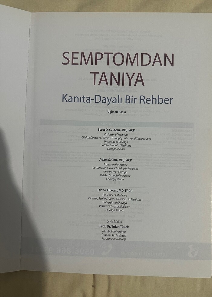 Semptomdan tanıya dahiliue 3.baskı - Görsel 2