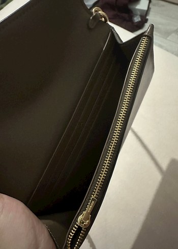 Coach Zincir Detaylı Kahverengi Deri Kadın Çanta - Görsel 3