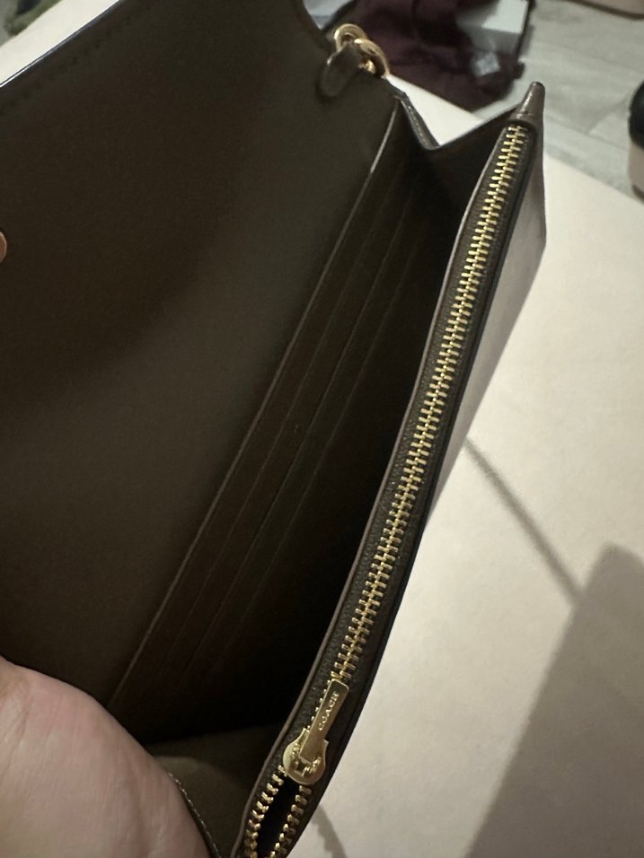 Coach Zincir Detaylı Kahverengi Deri Kadın Çanta - Görsel 3