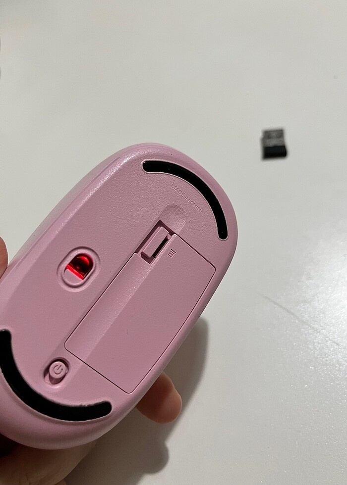 Microsoft pembe kablosuz mouse - Görsel 4
