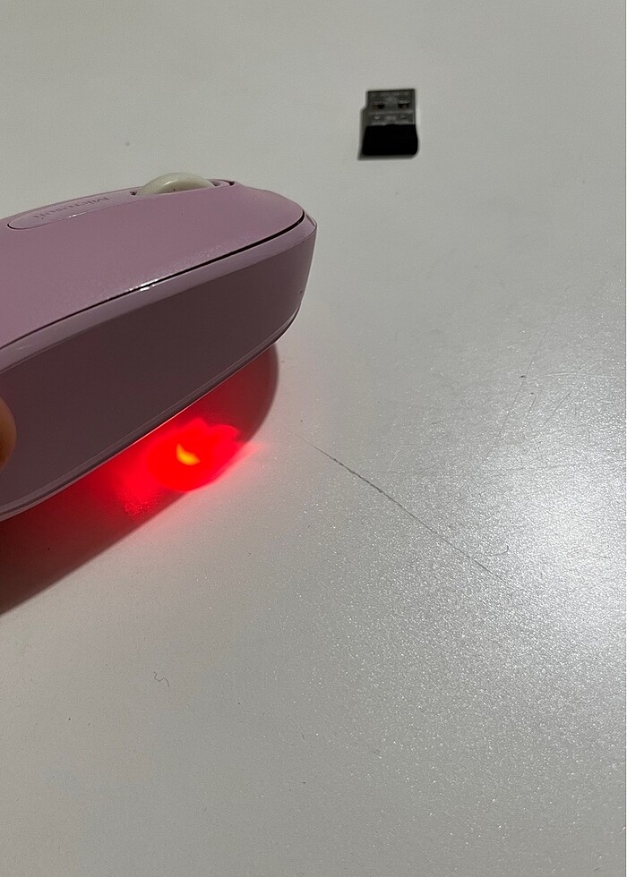 Microsoft pembe kablosuz mouse - Görsel 5