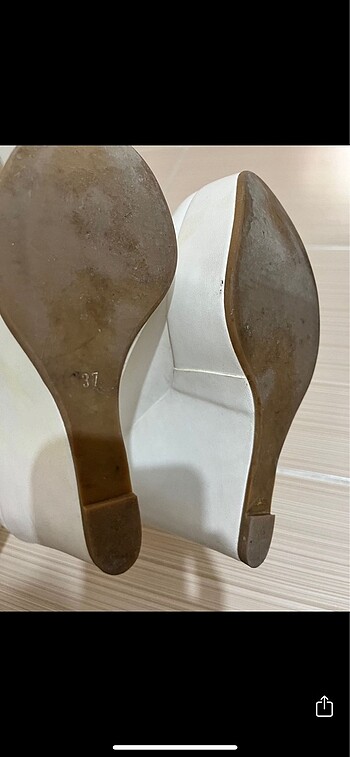 Yüksek dolgu topuk platform ayakkabı sedef cilt - Görsel 7