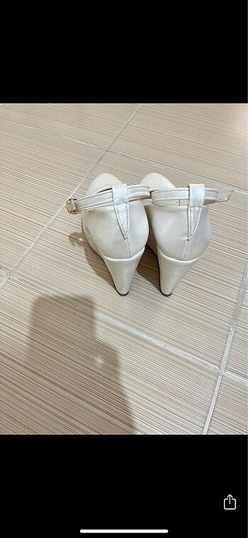 Yüksek dolgu topuk platform ayakkabı sedef cilt - Görsel 6