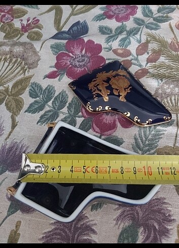 Beden lacivert Renk Vintage Limoges takı kutusu