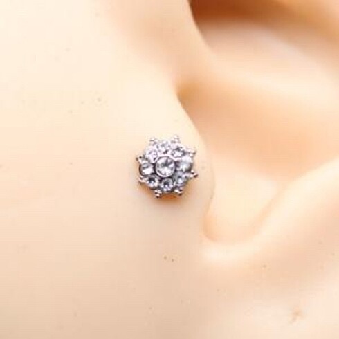 Etnik Çiçek Cerrahi Çelik Piercing