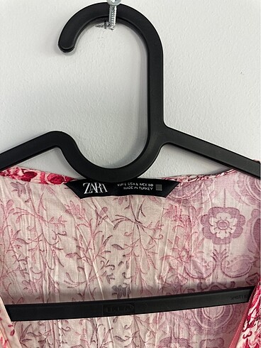 Zara Zara Pembe Desenli Yazlık Elbise