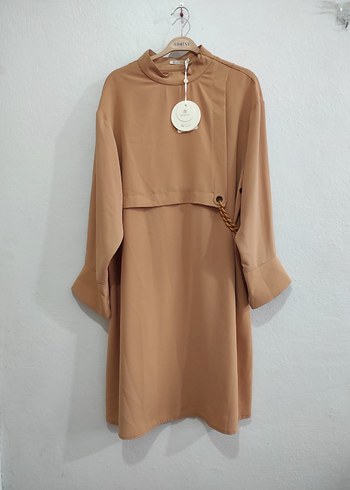 44 Beden camel Renk Armine Kadın Camel Uzun Tunik
