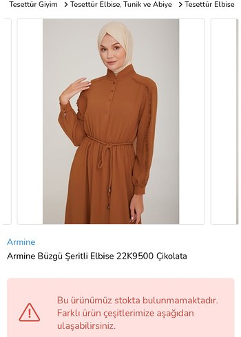 Armine Büzgü Şeritli Uzun Kol Elbise