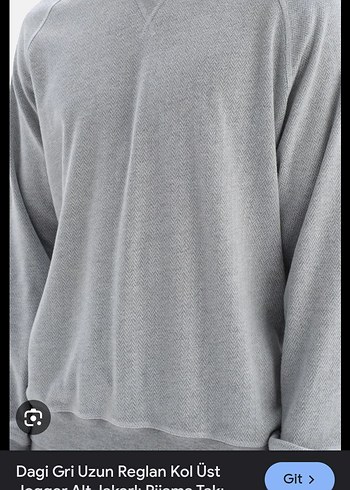 Dagi Gri Uzun Kollu Reglan Kol Erkek Pijama üstü - Görsel 2