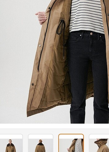 Mavi jeans kadın uzun parka #uzunparka - Görsel 7