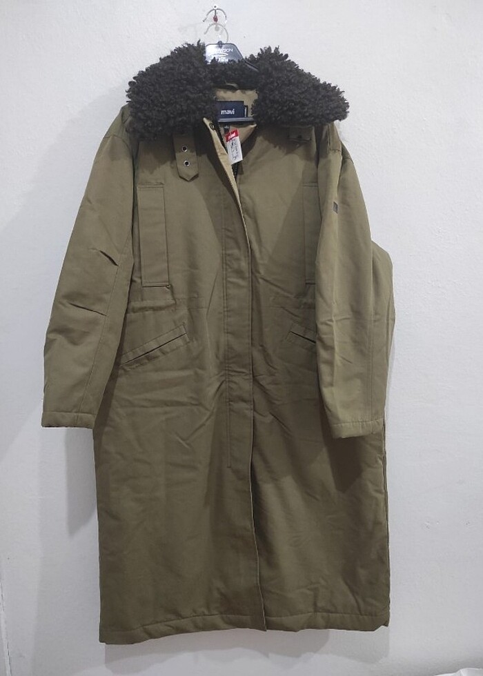 Mavi jeans kadın uzun parka #uzunparka - Görsel 5