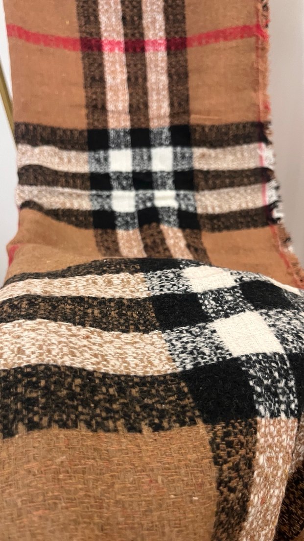 Kahverengi Bohem Kadın Şal - Görsel 4