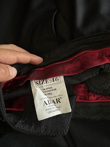 46 Beden siyah Renk Pierre Cardin takım elbise