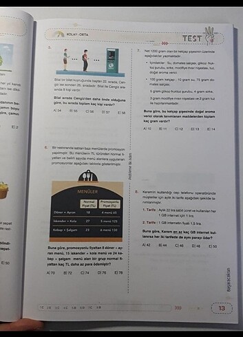 Beden Renk Probleme ilk adım soru bankası