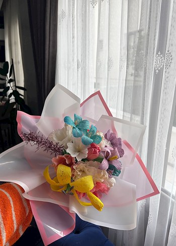 Pastel Renkli Çoklu Çiçekli Vazo - Görsel 4