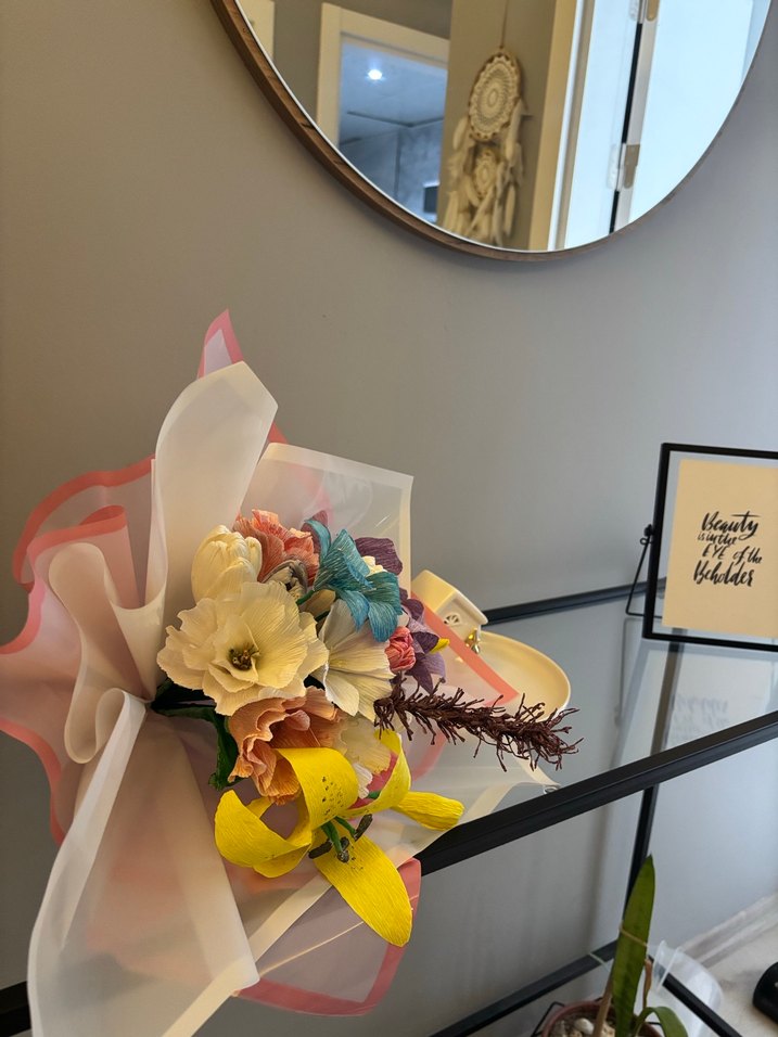 Pastel Renkli Çoklu Çiçekli Vazo - Görsel 2