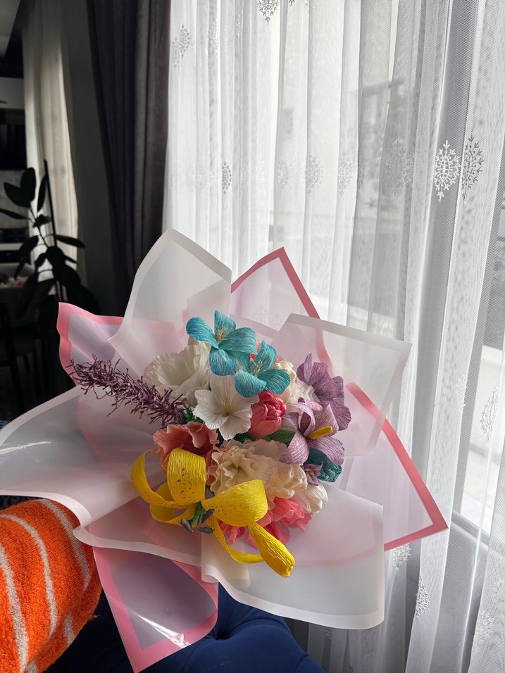 Pastel Renkli Çoklu Çiçekli Vazo - Görsel 4