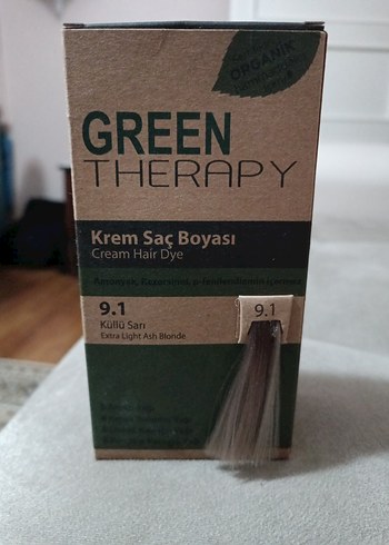 Green Therapy Krem Saç Boyası 9.1 Küllü Sarı - Görsel 2