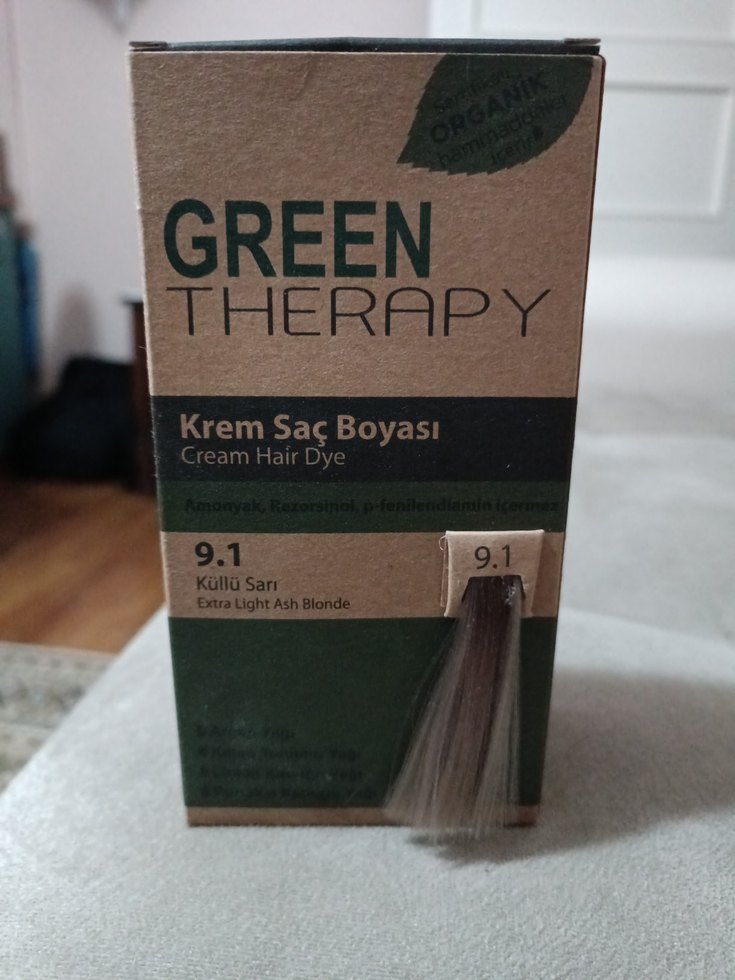 Green Therapy Krem Saç Boyası 9.1 Küllü Sarı - Görsel 2