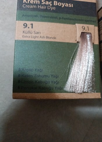 Green Therapy Krem Saç Boyası 9.1 Extra Açık Küllü Sarı - Görsel 3