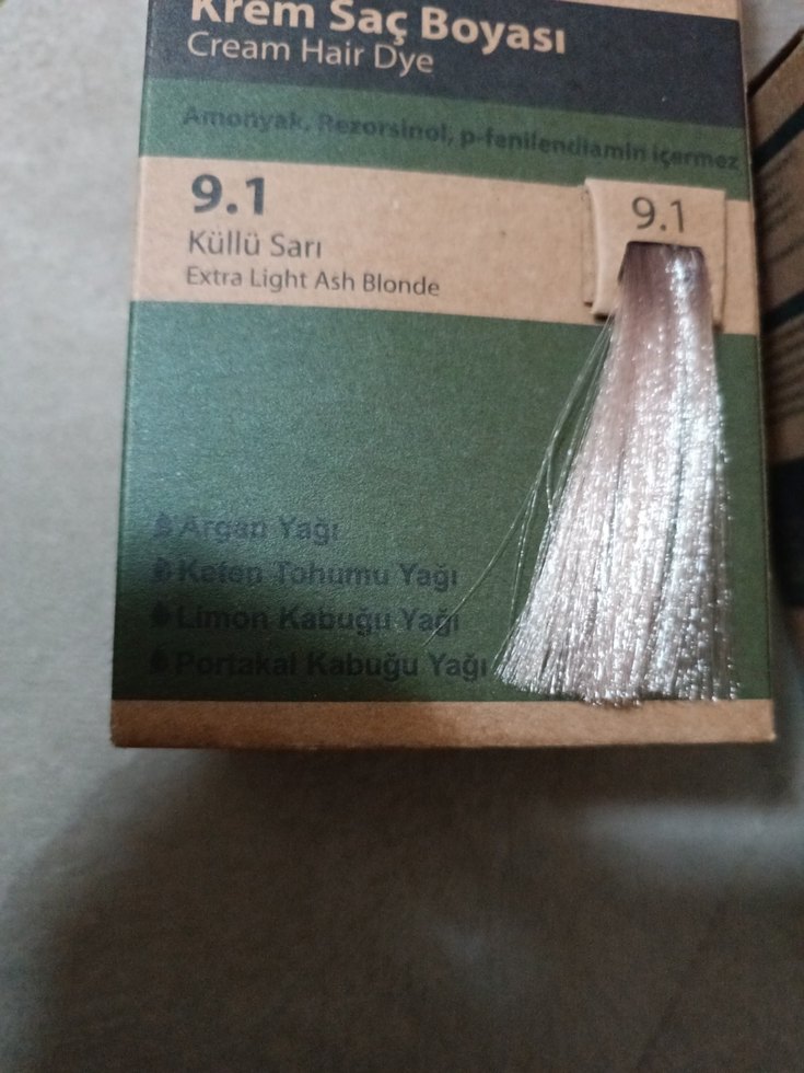 Green Therapy Krem Saç Boyası 9.1 Extra Açık Küllü Sarı - Görsel 3