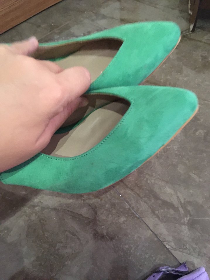 Yeşil Süet Tokalı Kadın Topuklu Ayakkabı - Görsel 4