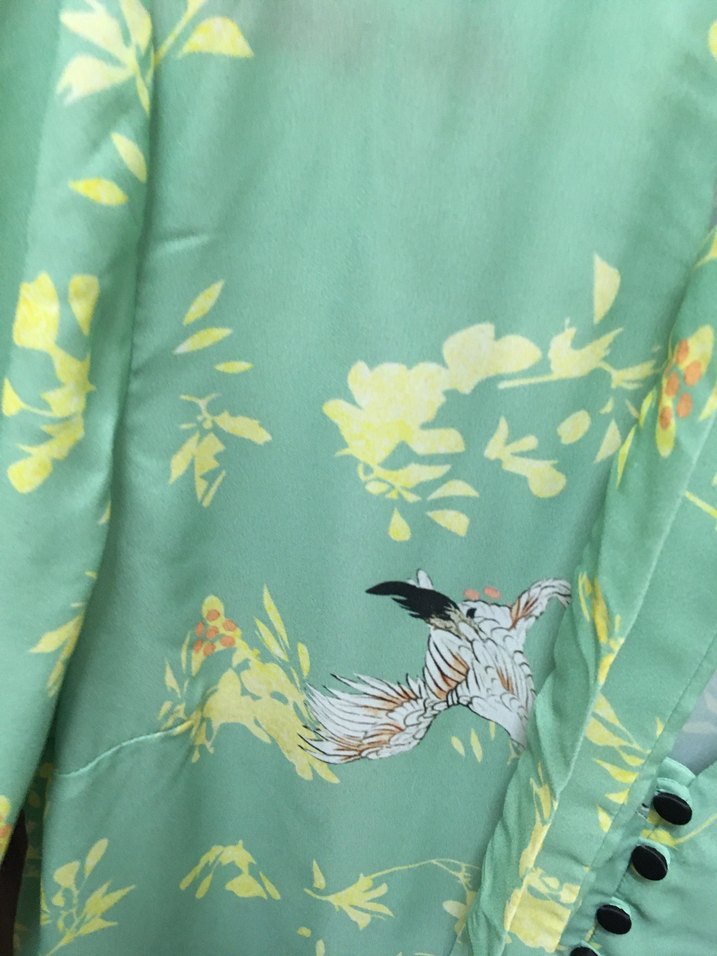 Yeşil V Yaka Bohem Kadın Gömlek - Görsel 4