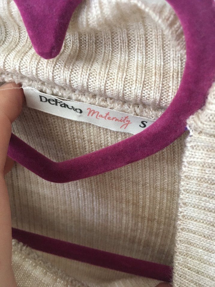 Bej Kısa Kollu Kadın Keten Kazak - Görsel 3