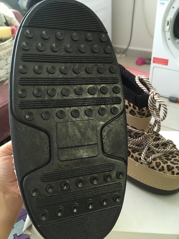 Kürklü Leopar Desenli Dolgu Topuk Kadın Bot - Görsel 3