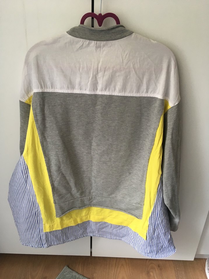 Gri Kadın Uzun Kollu Oversize Sweatshirt - Görsel 3