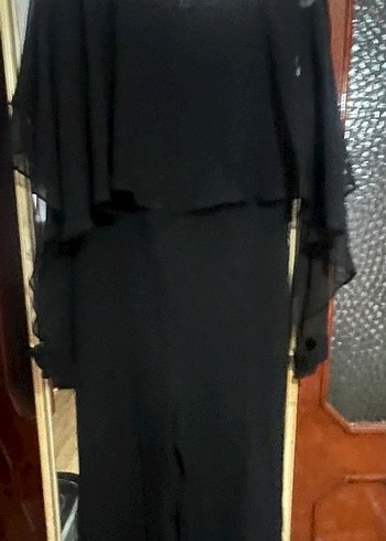 Siyah Uzun Kollu Salaş Tulum - Görsel 5