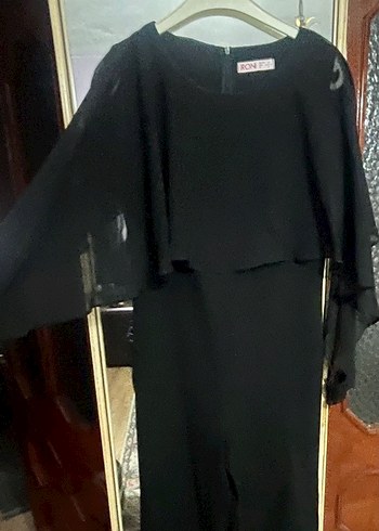 Siyah Uzun Kollu Salaş Tulum - Görsel 6