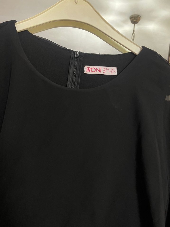 Siyah Uzun Kollu Salaş Tulum - Görsel 4