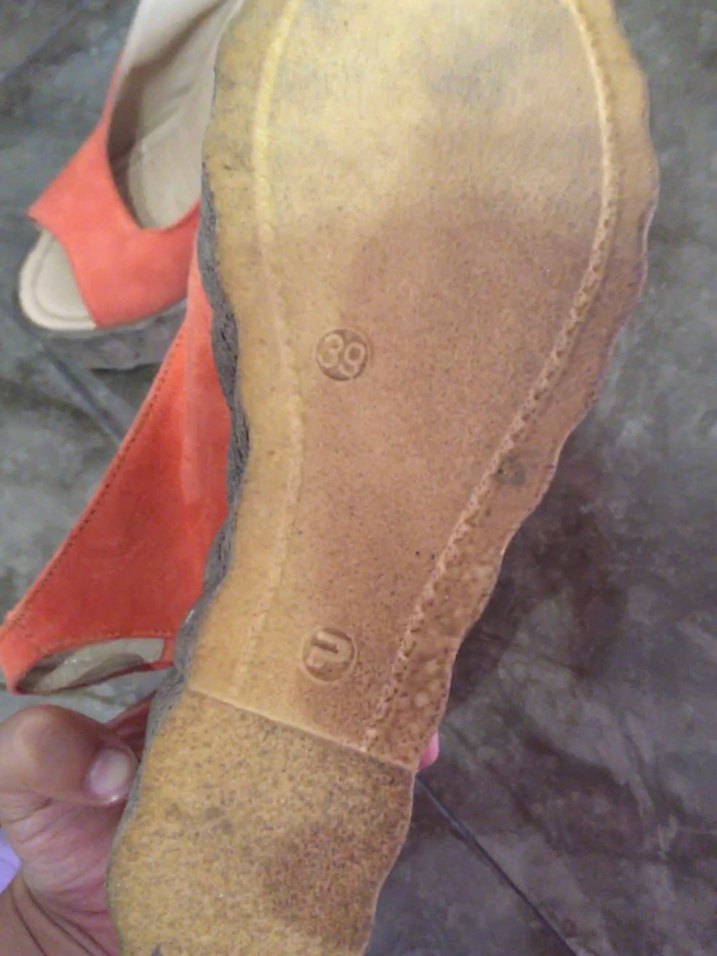 Kadın Turuncu Süet Dolgu Topuklu Ayakkabı - Görsel 3