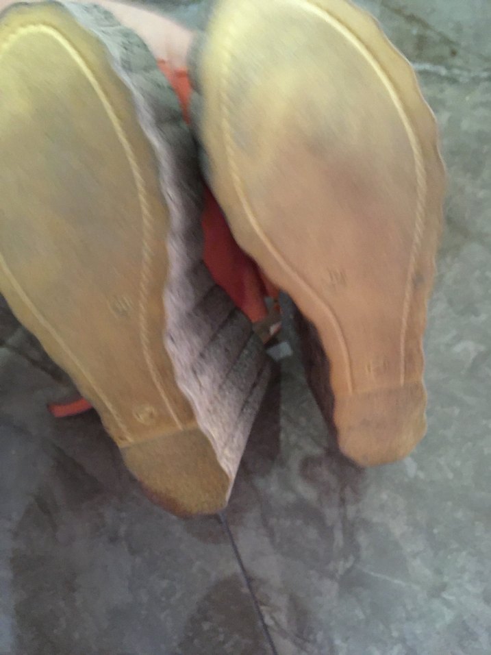 Kadın Turuncu Süet Dolgu Topuklu Ayakkabı - Görsel 4